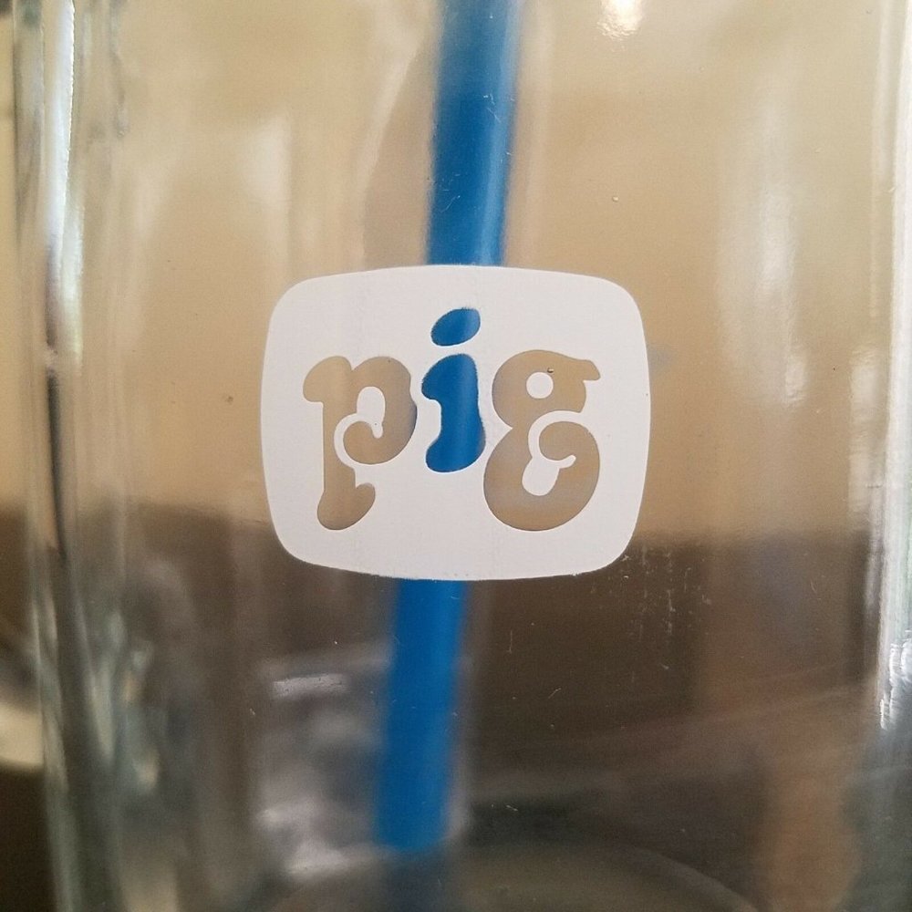 Glass Mason Jars Mug Pig Logo Set of 2 - Picture 9 of 12